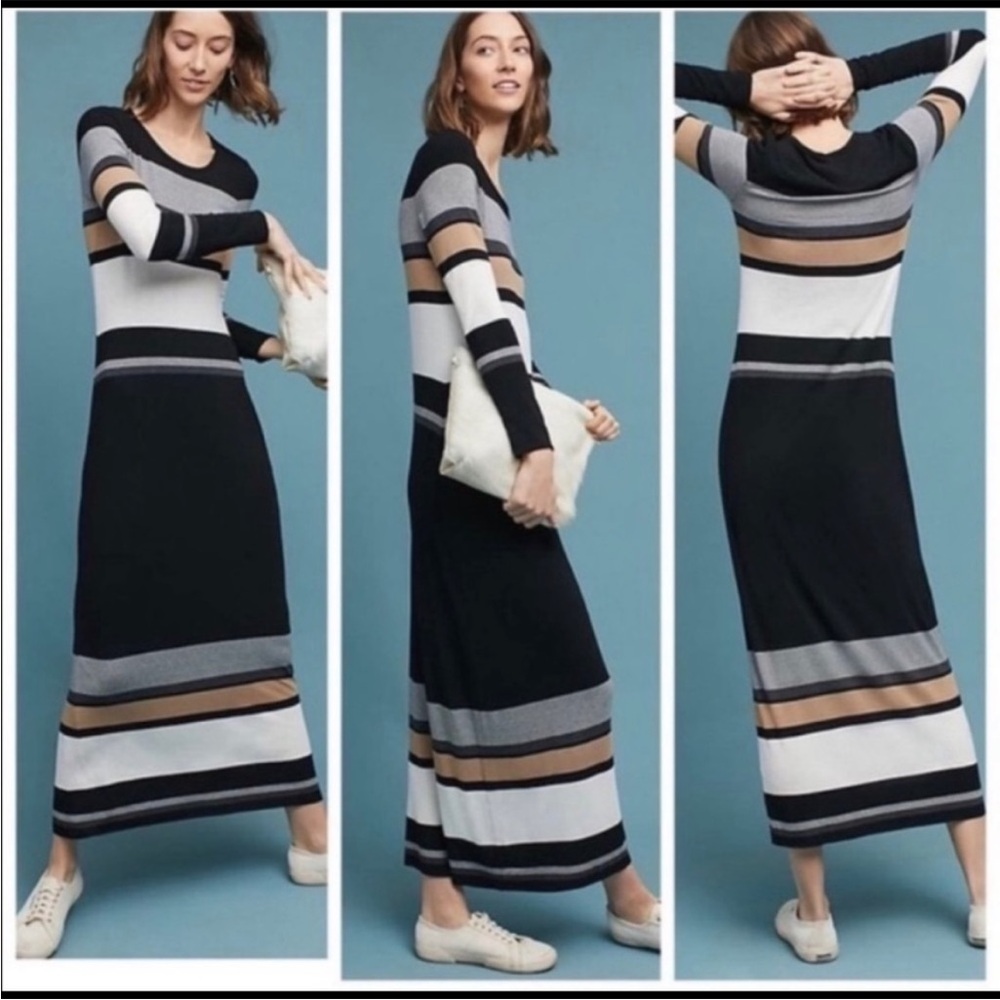 Anthropologie Bailey 44 Norwich Striped Jersey Maxi Dress